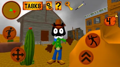 Capturas de tela do Cat Cowboy. Neighbor Escape