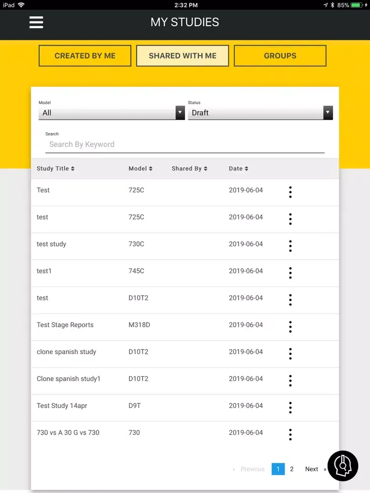 Tangkapan skrin Cat® Value Estimating Tool iPad 