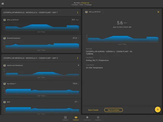 ภาพหน้าจอของ InSight Platform iPad 