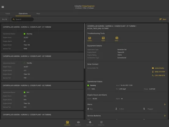 ภาพหน้าจอของ InSight Platform iPad 