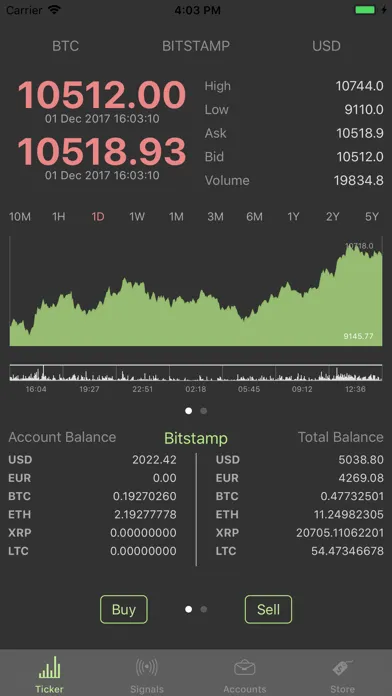 Capturas de tela do BitTrader Crypto Signals