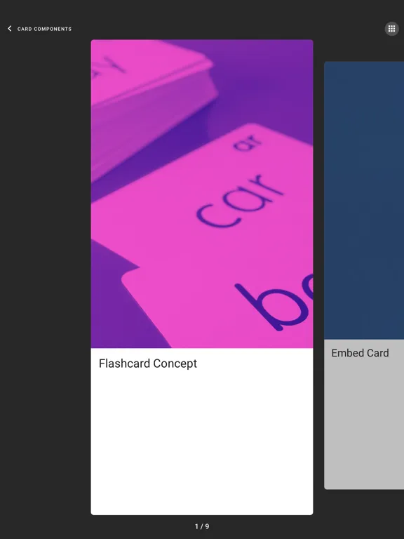 Tangkapan skrin Cardware iPad 