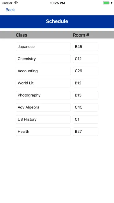 Capturas de tela do Grant Bell Schedule