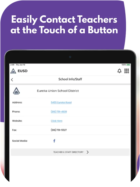 Capturas de pantalla de Eureka Union School District iPad 
