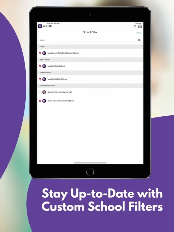 Modoc JUSD iPad  Screenshots