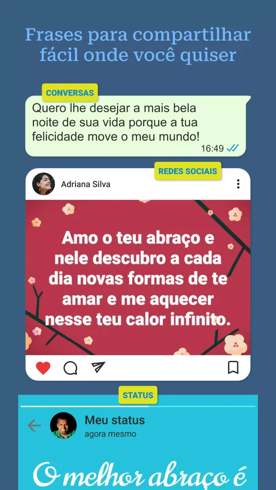 Ảnh chụp màn hình của Frases e Mensagens