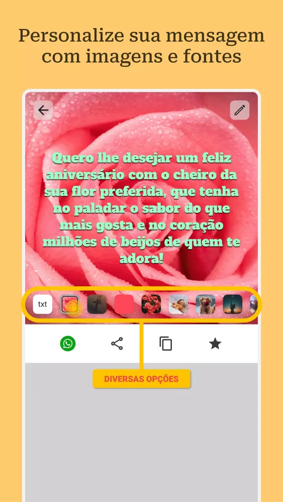 Ảnh chụp màn hình của Frases e Mensagens