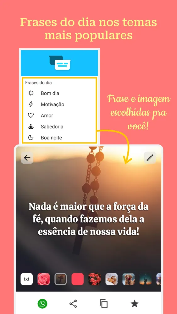 Ảnh chụp màn hình của Frases e Mensagens