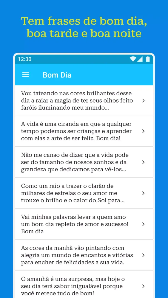 Ảnh chụp màn hình của Frases e Mensagens