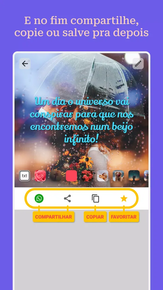 Ảnh chụp màn hình của Frases e Mensagens