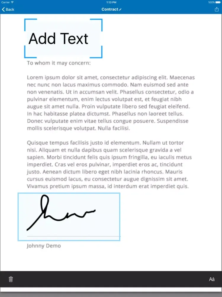 ProntoSign free e signature app. Sign and add text to documents and share them as PDFs. iPad  স্ক্রিনশট