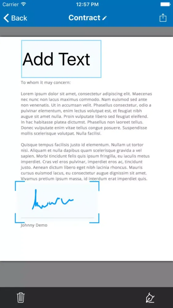 ProntoSign free e signature app. Sign and add text to documents and share them as PDFs. স্ক্রিনশট