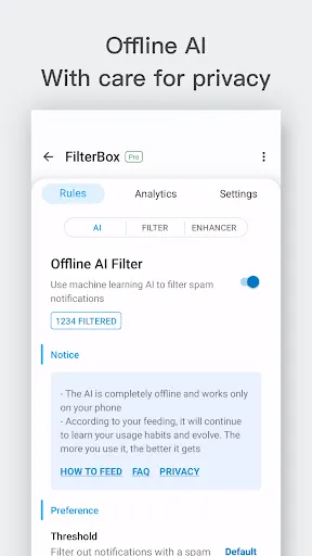 Screenshot di FilterBox Notification Manager