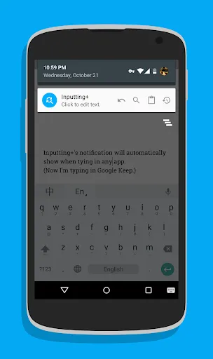Capturas de pantalla de Inputting Plus: Ctrl + Z/F/C/V