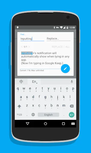Capturas de pantalla de Inputting Plus: Ctrl + Z/F/C/V