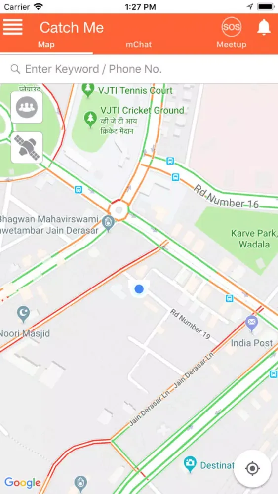 Tangkapan layar CatchMe - Live Location