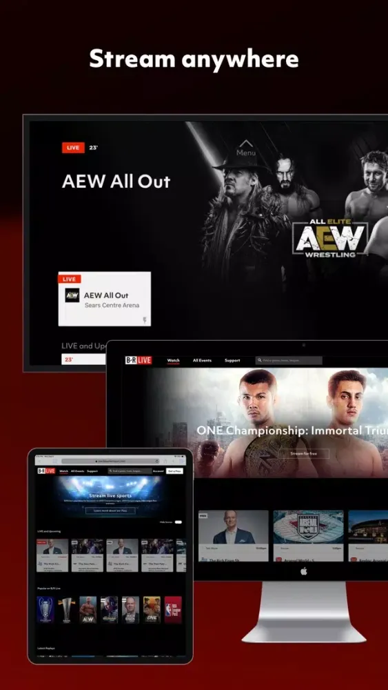 Tangkapan skrin Bleacher Report Live