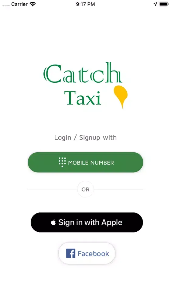 Catch Taxi - Customer App Screenshots