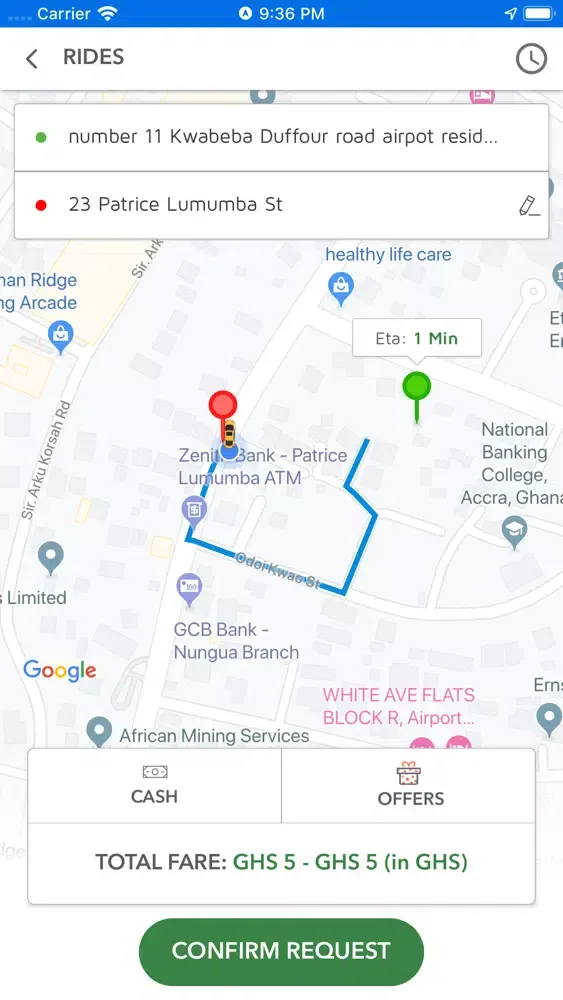 Catch Taxi - Customer App Screenshots