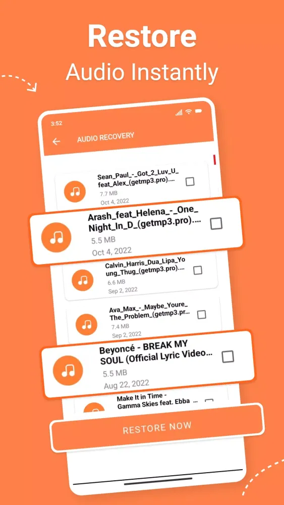 Recover Deleted Audio, Calls應用截圖