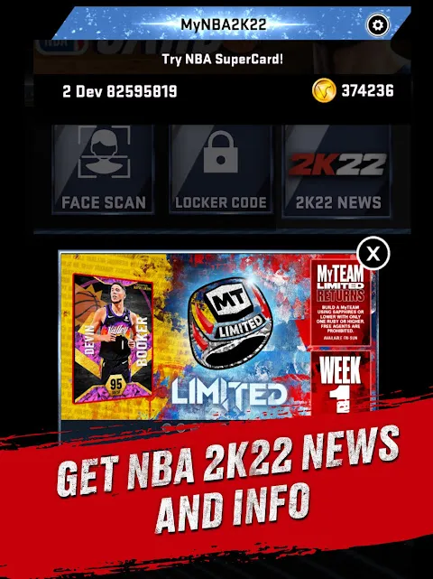 Capturas de pantalla de MyNBA2K22