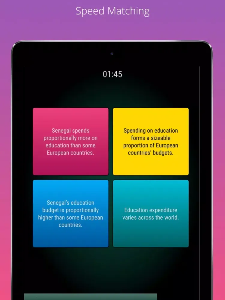 Ảnh chụp màn hình của WORDZ@gym IELTS: Reading speed iPad 
