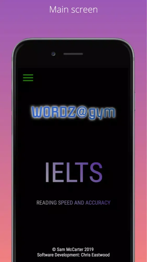 Ảnh chụp màn hình của WORDZ@gym IELTS: Reading speed