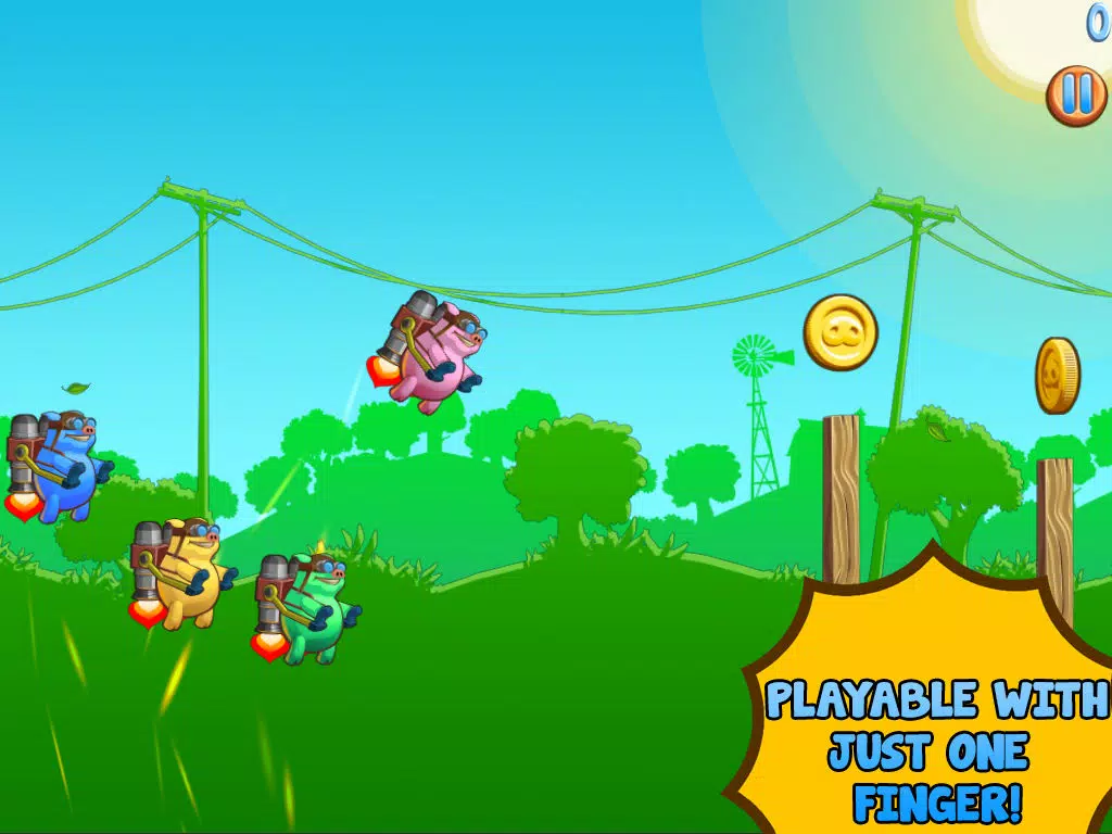 Screenshot di Jetpack Piggies Bros iPad 