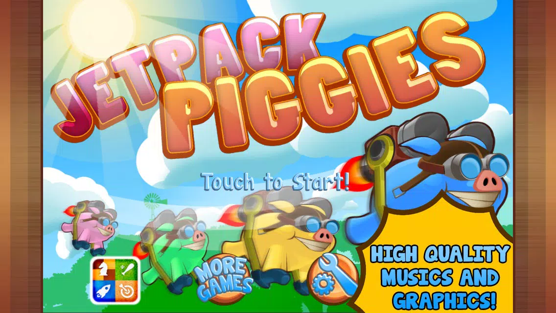 Screenshot di Jetpack Piggies Bros