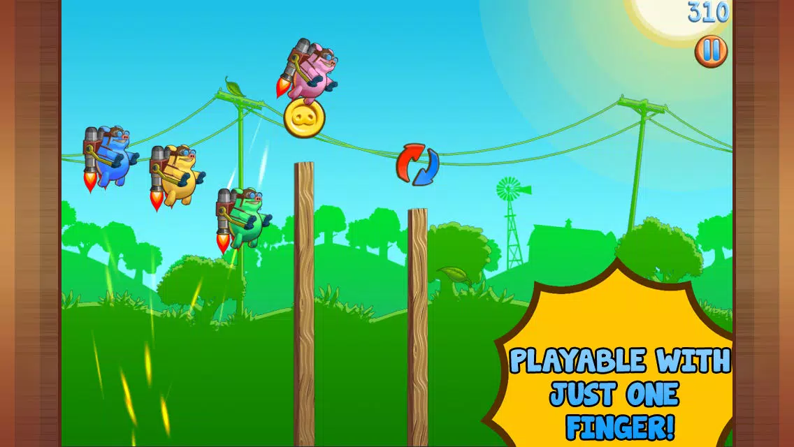 Screenshot di Jetpack Piggies Bros