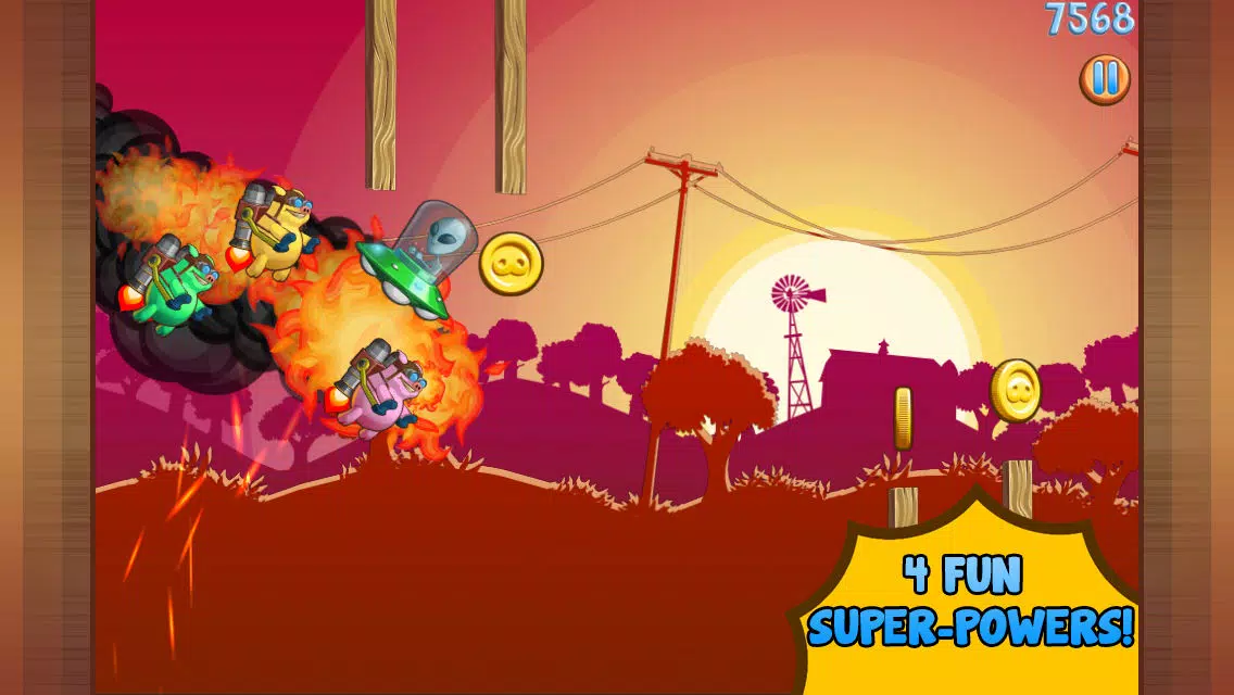 Screenshot di Jetpack Piggies Bros