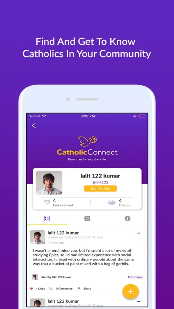 Tangkapan skrin Catholic Connect