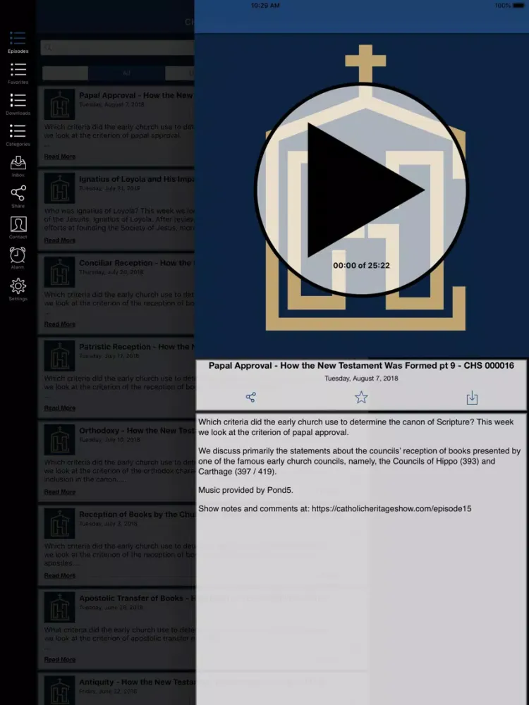 Catholic Heritage Show iPad  Screenshots