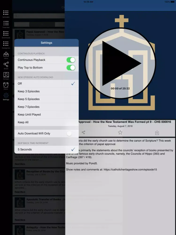 Catholic Heritage Show iPad  Screenshots