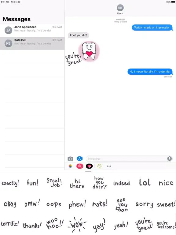 Zrzuty ekranu Chip the Tooth dental stickers iPad 