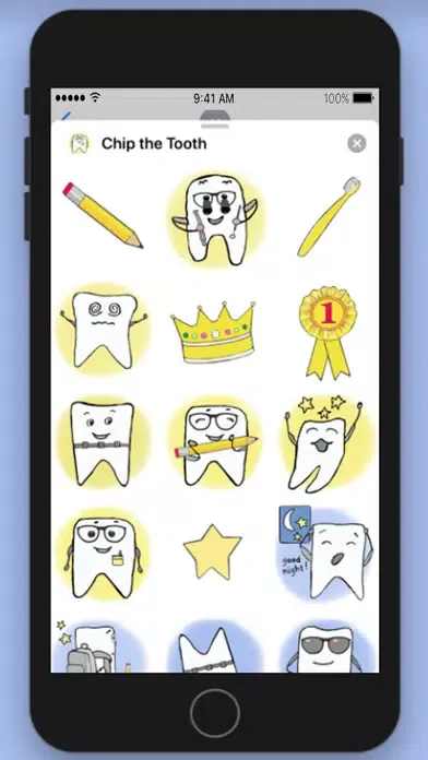 Zrzuty ekranu Chip the Tooth dental stickers