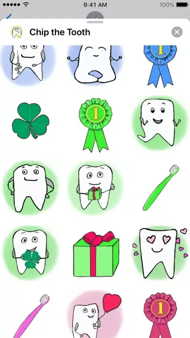 Zrzuty ekranu Chip the Tooth dental stickers