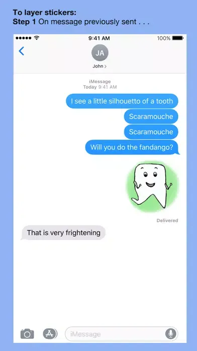 Zrzuty ekranu Chip the Tooth dental stickers