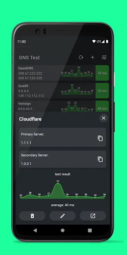 DNS Speed Test スクリーンショット
