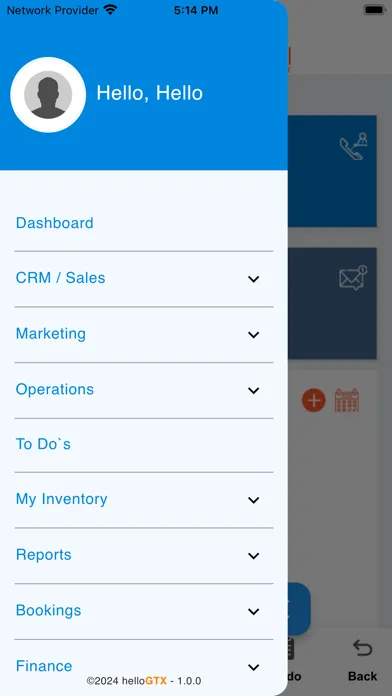 Tangkapan layar GTX - Travel CRM
