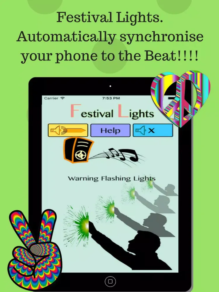 Ảnh chụp màn hình của Music Festival:Light Show App iPad 