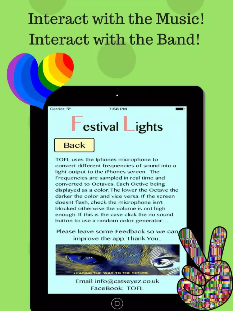 Ảnh chụp màn hình của Music Festival:Light Show App iPad 