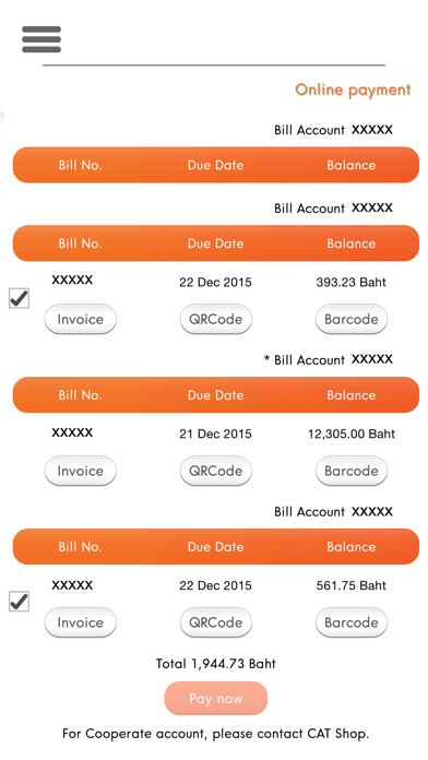 Screenshot di CAT eService