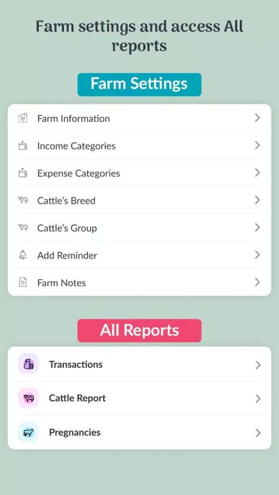 Captures d'écran de Cattle Manager