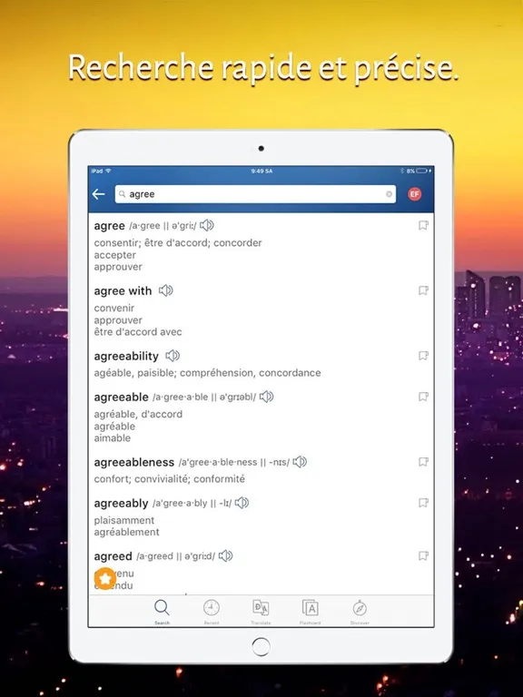 French Dictionary & Translator iPad 應用截圖
