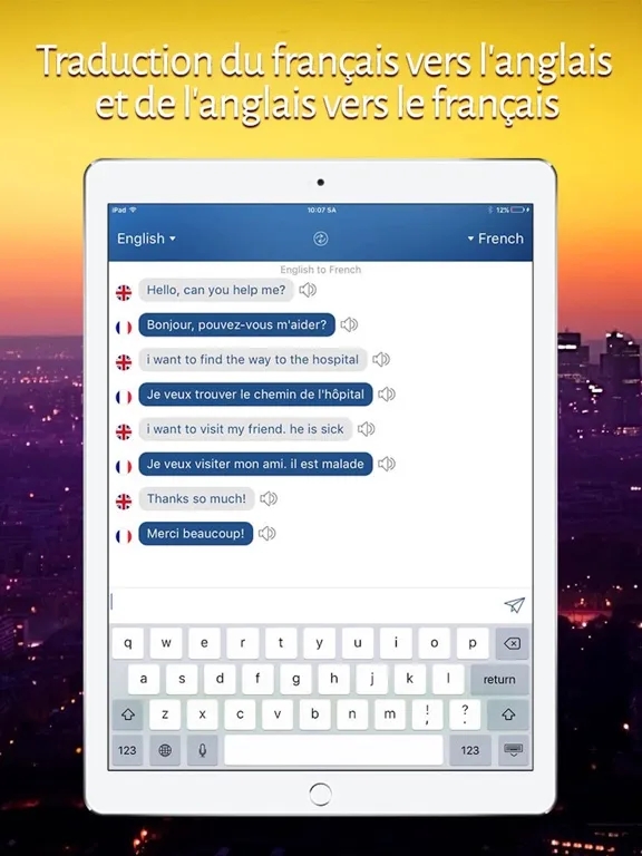 French Dictionary & Translator iPad 應用截圖