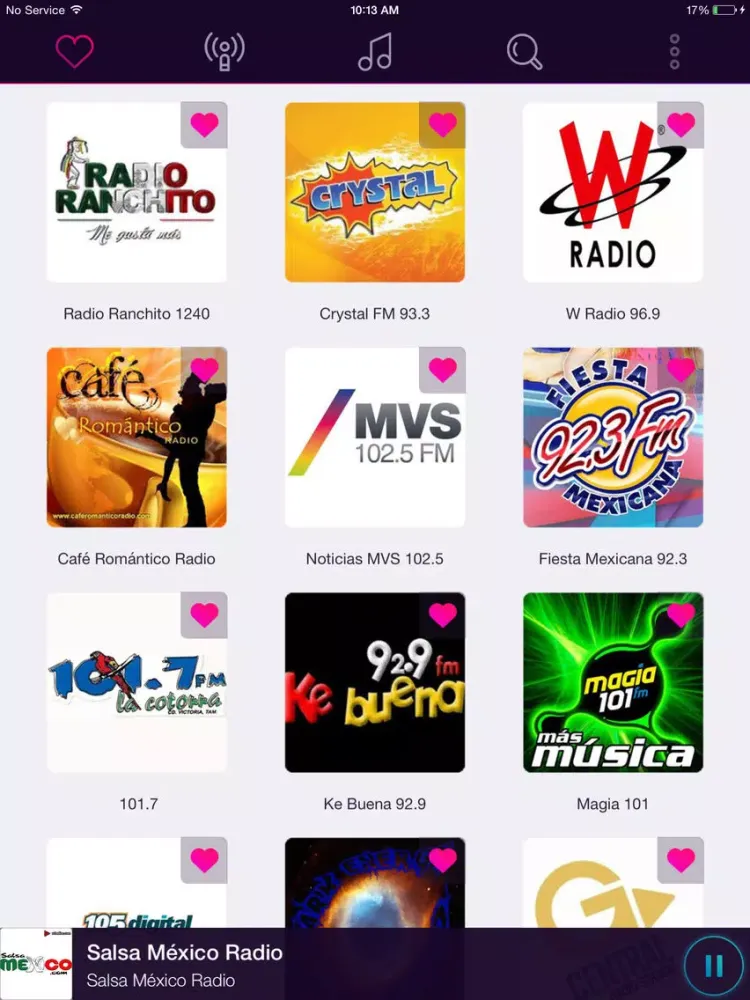 Radio Mexico - Listen to Free Music & Live AF / FM Radio iPad 應用截圖
