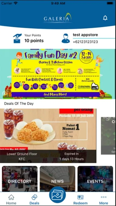 Capturas de pantalla de GeMA - Galeria Mall Mobile App