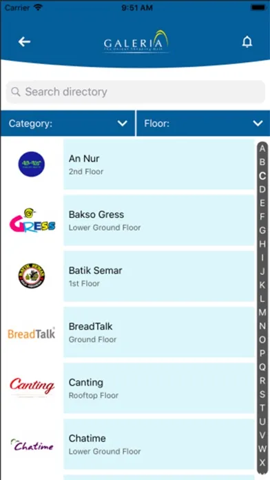 Capturas de pantalla de GeMA - Galeria Mall Mobile App