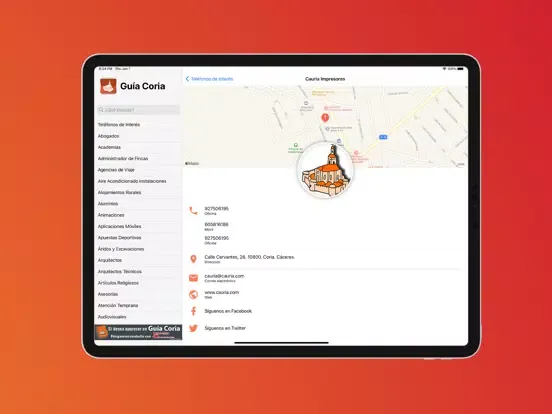 Скриншоты Guía Coria iPad 